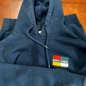 North Shores-Sweatshirt- Mens Small-H&M- Blue Hoodie